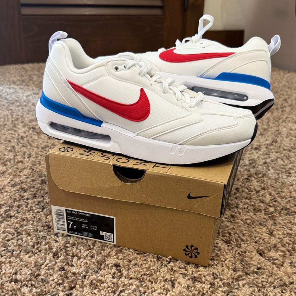 Nike Air Max  Dawn White with Red and Blue Accents Big Kids 7